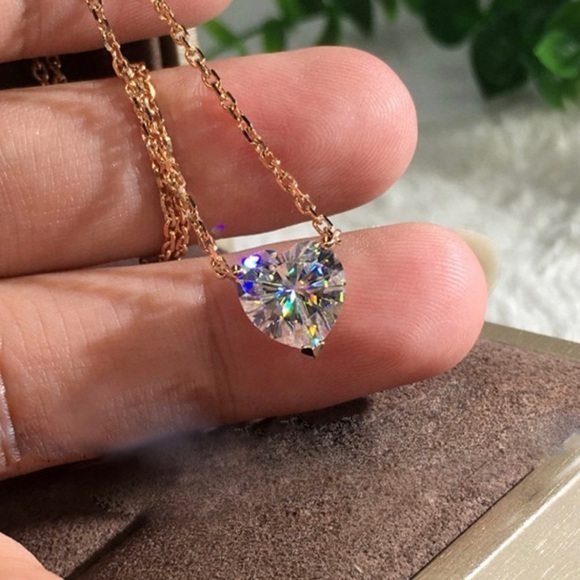 None Jewelry - COPY - Heart Cubic Zirconia Necklace